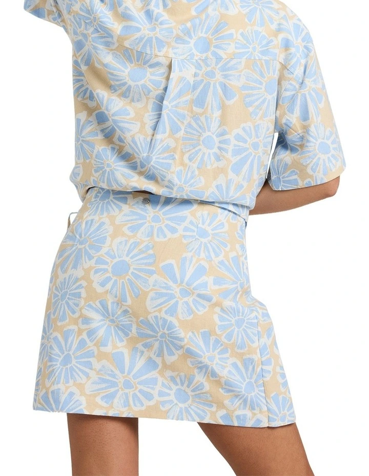 Daisy Haze Mini Skirt in Blue image 2