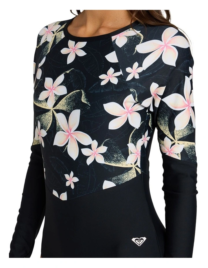 Fashion Long Sleeve One Piece Swimsuit in Black image 4