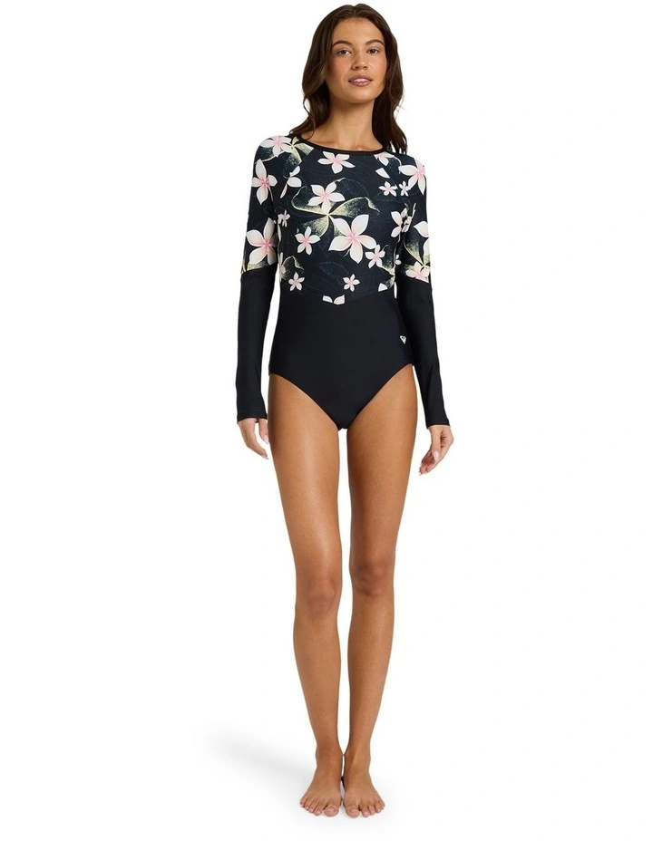Fashion Long Sleeve One Piece Swimsuit in Black image 5