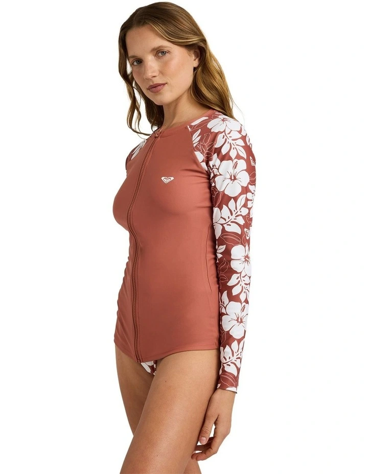 Basic Mix Long Sleeve Rashguard in Brown image 3