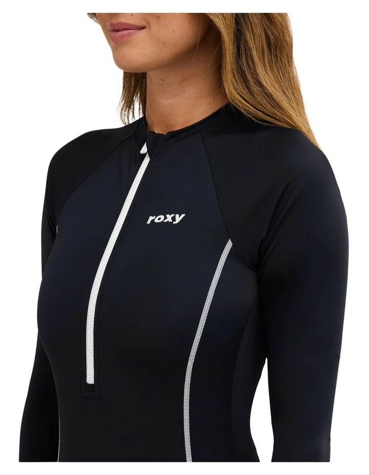 Active Long Sleeve One Piece Swimsuit in Black image 4