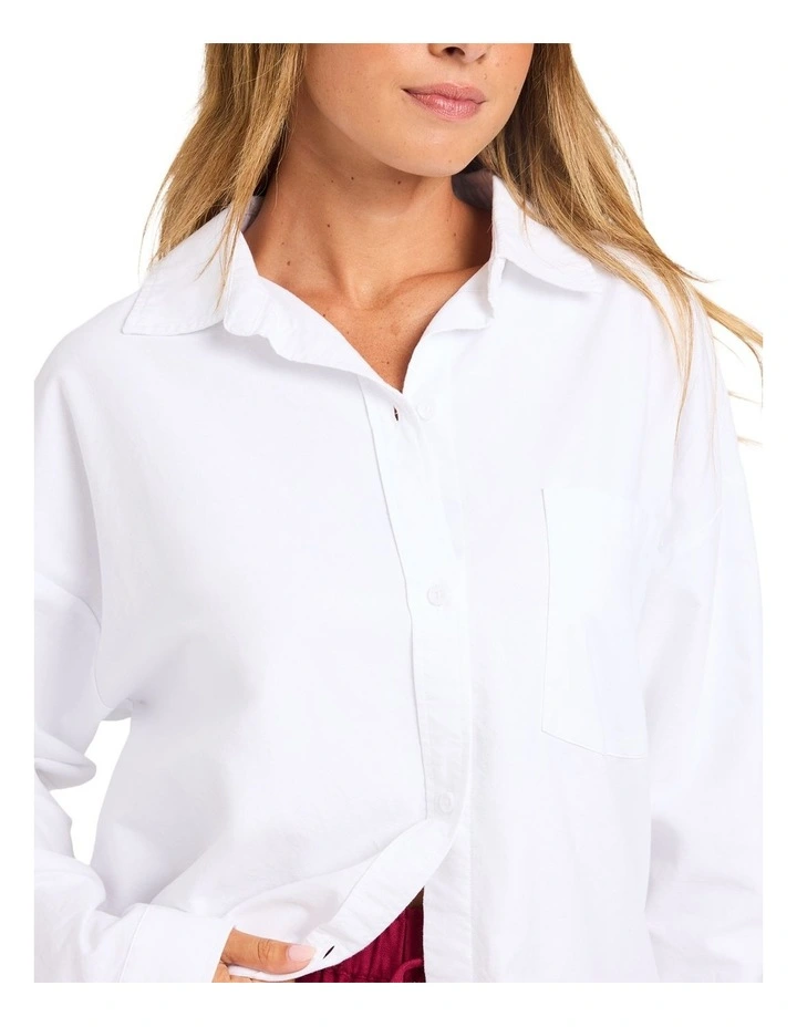 Alltime Long Sleeve Shirt in White image 4