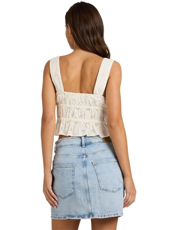 Lucky One Sunset Mist Tank Top in White image 2