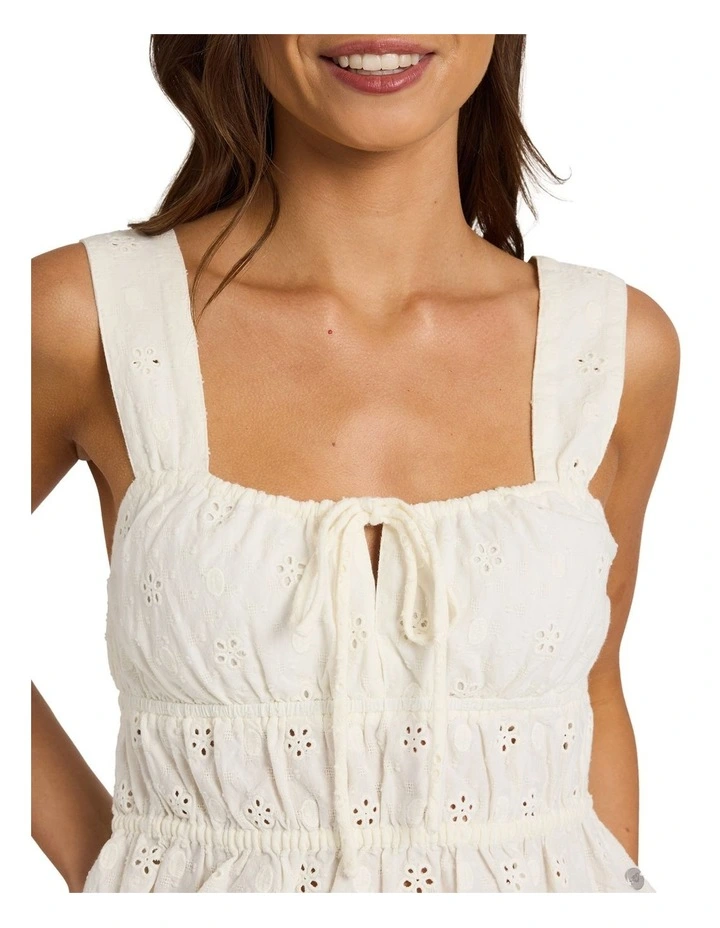 Lucky One Sunset Mist Tank Top in White image 4