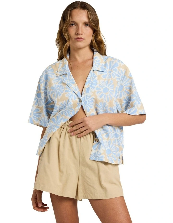 Daisy Haze Short Sleeve Shirt in Blue image 1