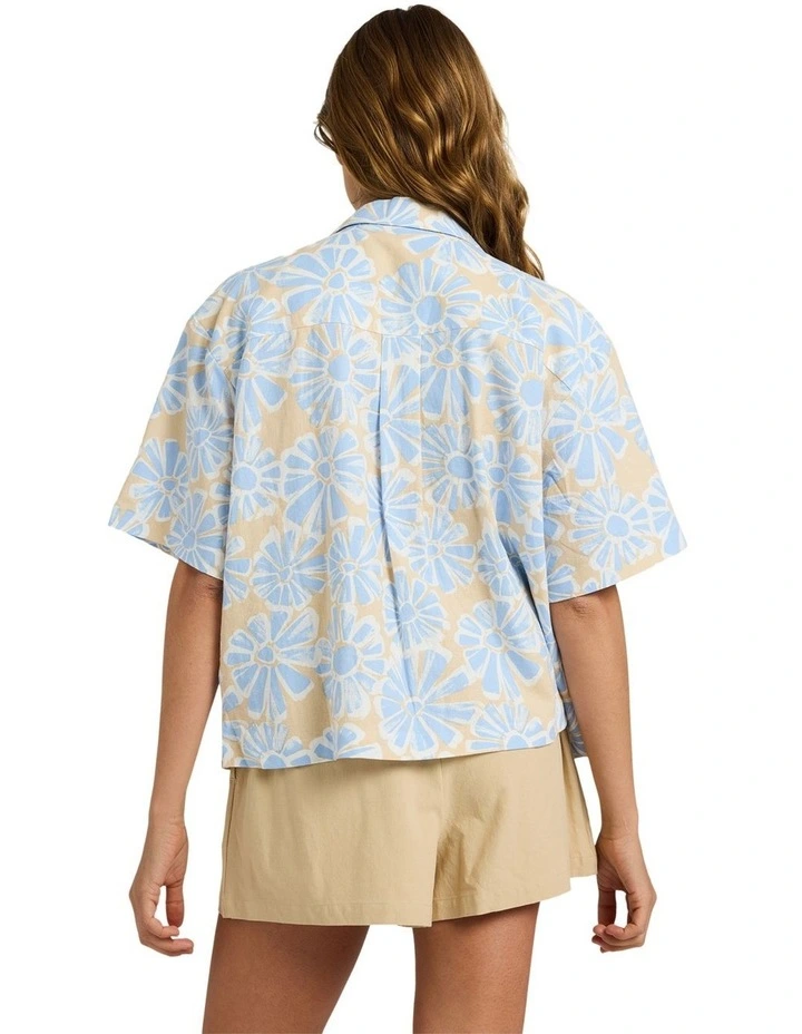 Daisy Haze Short Sleeve Shirt in Blue image 2