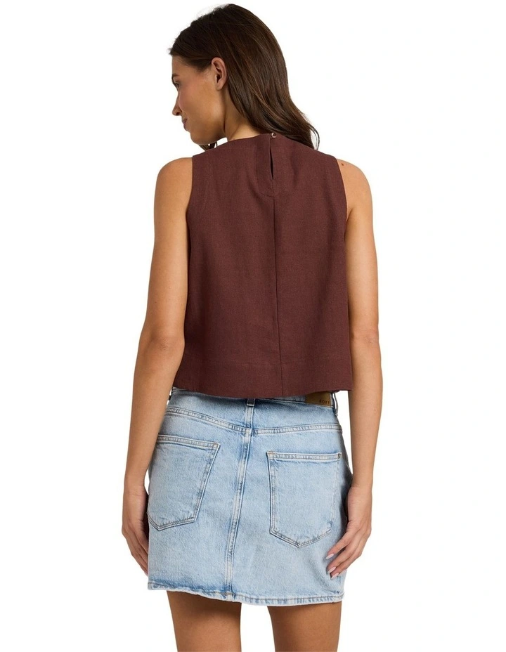 Amor Tank Top in Brown image 2