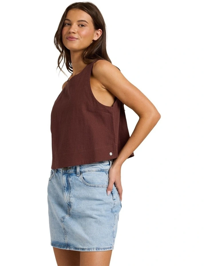 Amor Tank Top in Brown image 3