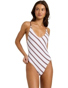 Sol Rays One Piece Swimsuit in White