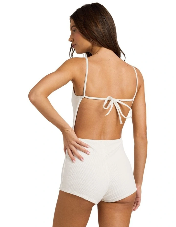 Roxy Sunshine One Piece Swimsuit in White image 2