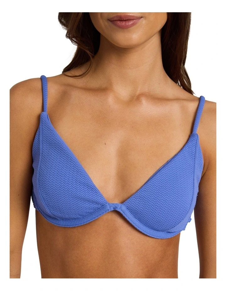 Kauai Underwire Tri Bikini Top in Blue image 4