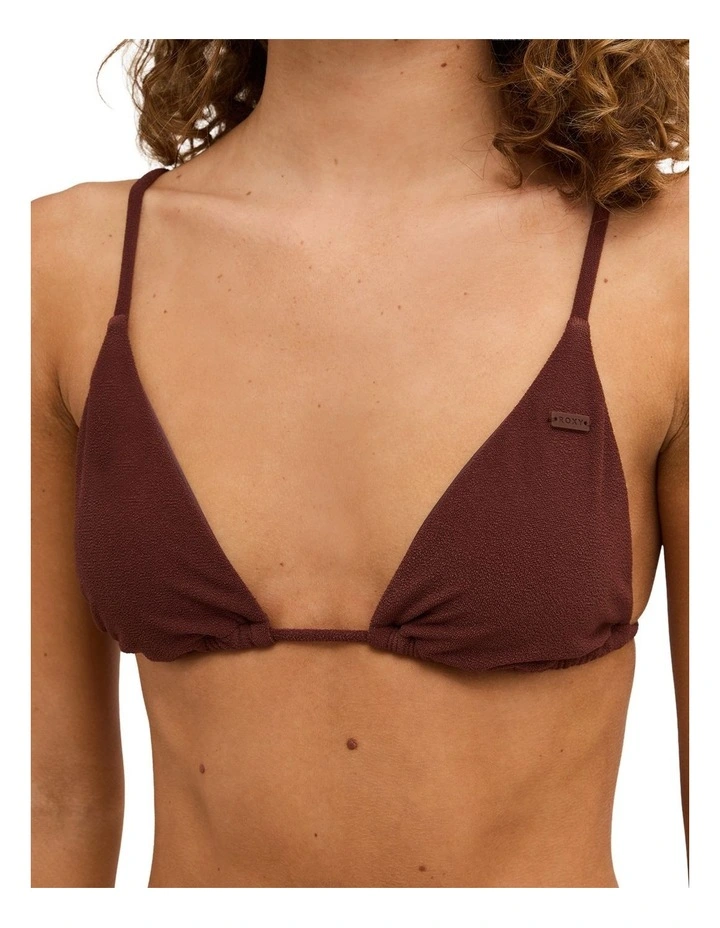 Palm Shadows Tiki Tri Bikini Top in Brown image 4