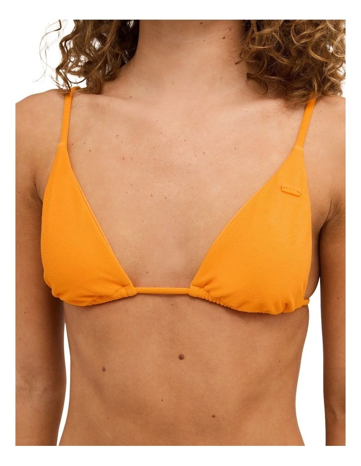 Palm Shadows Tiki Tri Bikini Top in Orange image 4