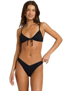 Love Triangle Bikini Top in Black