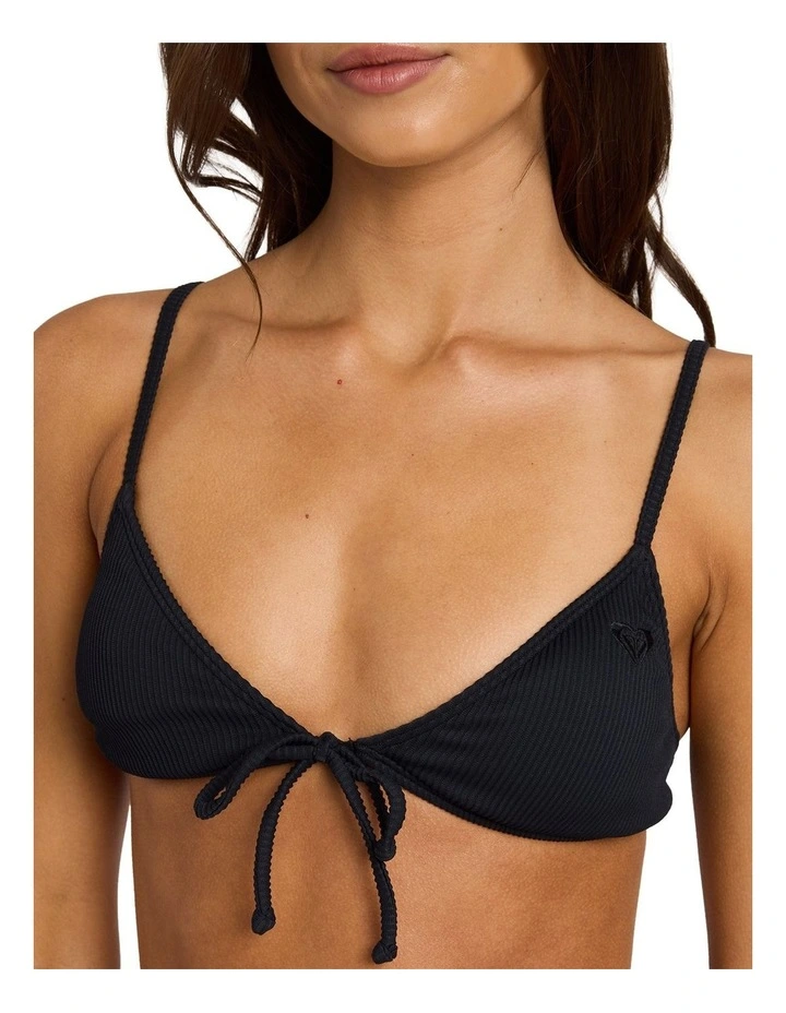 Love Triangle Bikini Top in Black image 4