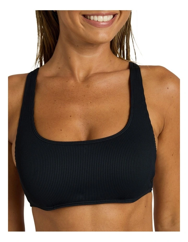 Love Underwire Bralette Bikini Top in Black image 4