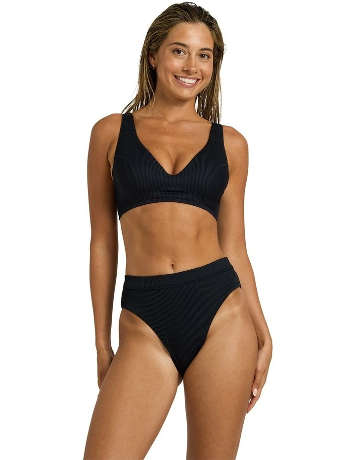 Love Underwire Elongated D Cup Bikini Top in Black image 1
