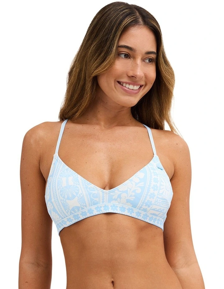 Florita Athletic Tri Bikini Top in Blue image 1