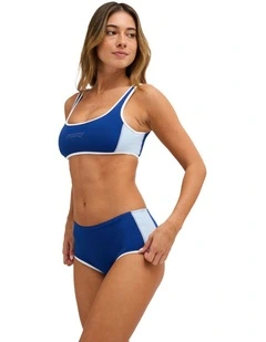 Active Panel Bralette Bikini Top in Blue