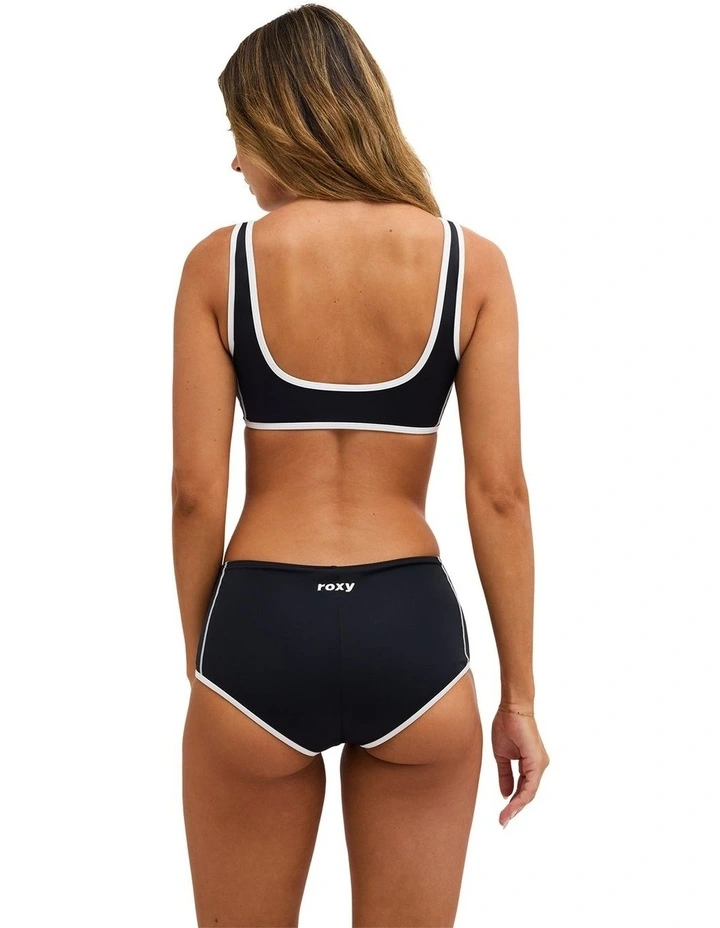 Active Bralette Bikini Top in Black image 2