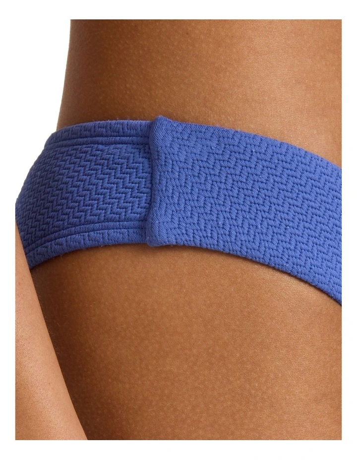 Kauai High Leg Cheeky Bikini Bottom in Blue image 4