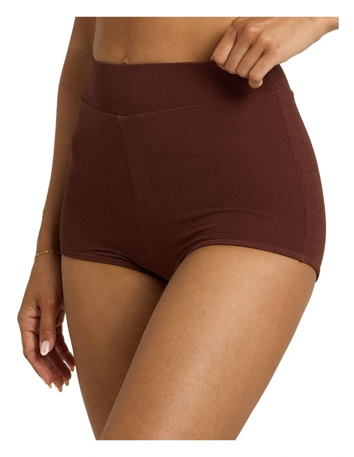 Palm Shadows Shorty Bikini Bottom in Brown image 4