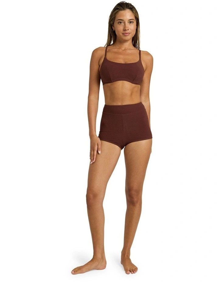 Palm Shadows Shorty Bikini Bottom in Brown image 5