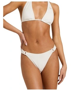 Roxy Sunshine Cheeky Bikini Bottom in White