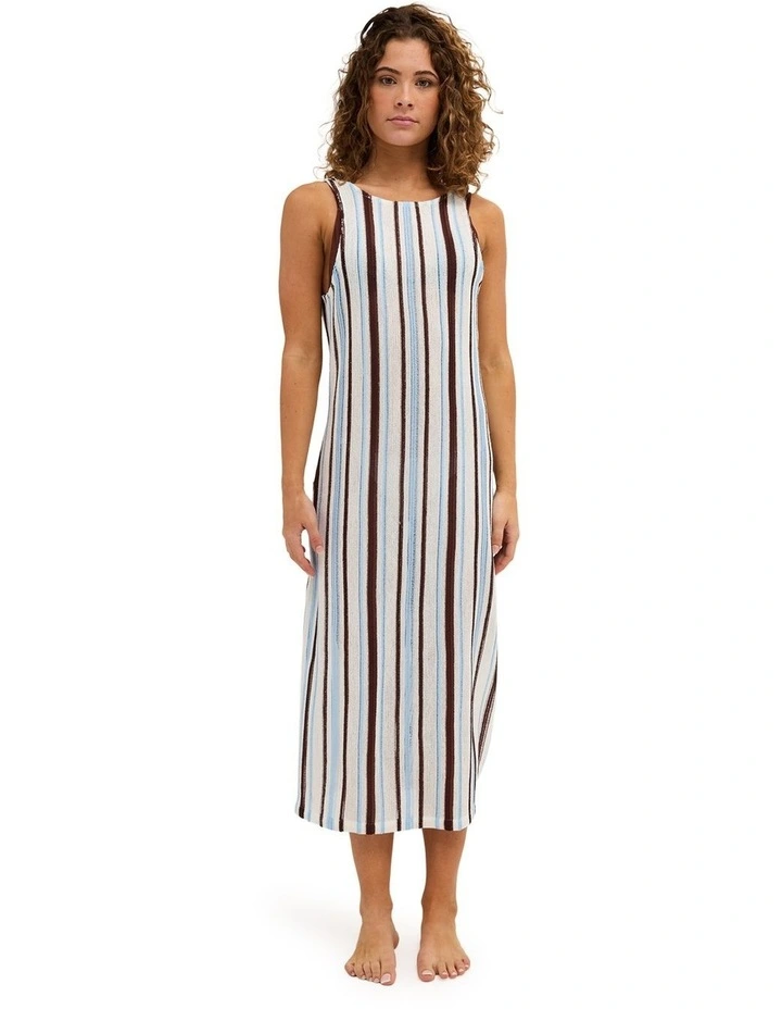 Paradiso Knitted Long Dress in Blue image 1