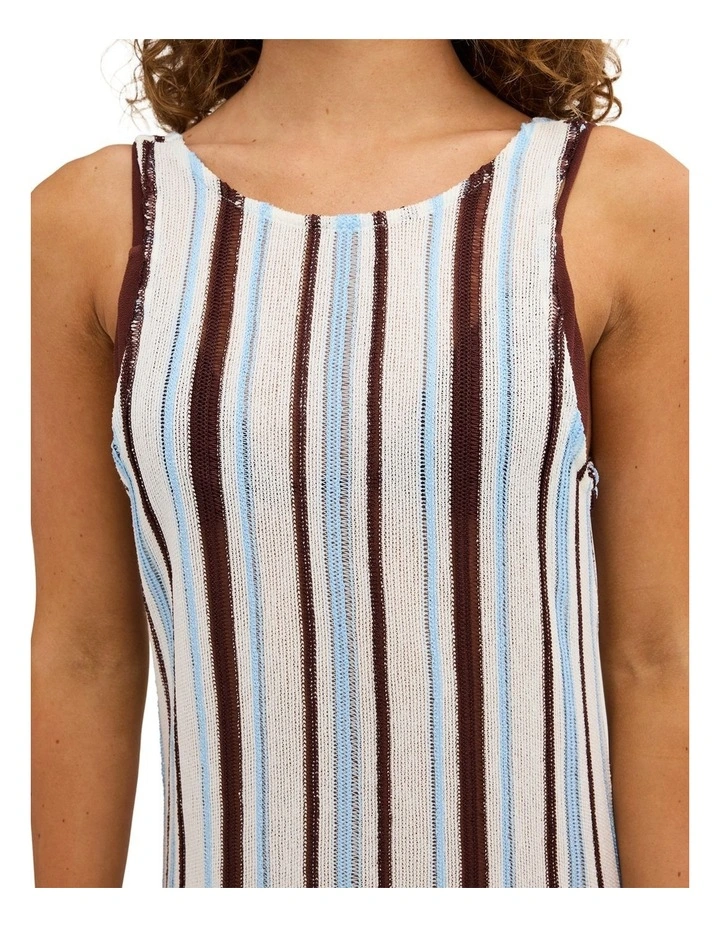 Paradiso Knitted Long Dress in Blue image 4