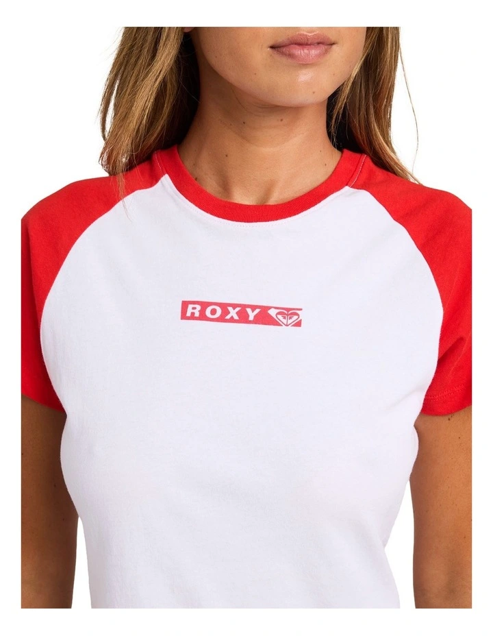 Rewind Raglan T-Shirt in High Risk Red image 4
