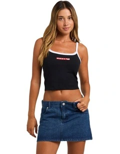 Rewind Cami Tank Top in Black