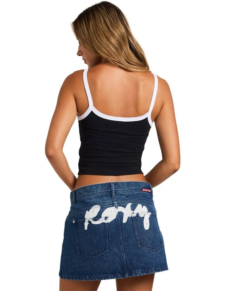 Rewind Cami Tank Top in Black image 2