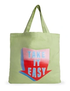 Vibing Tote Bag in Lime