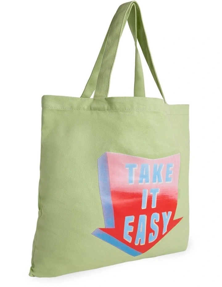 Vibing Tote Bag in Lime image 3