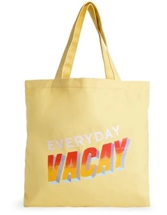 Vibing Tote Bag in Lemon Drop