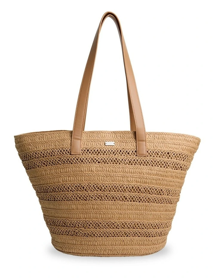 Straw Addiction Tote Bag in Natural image 1