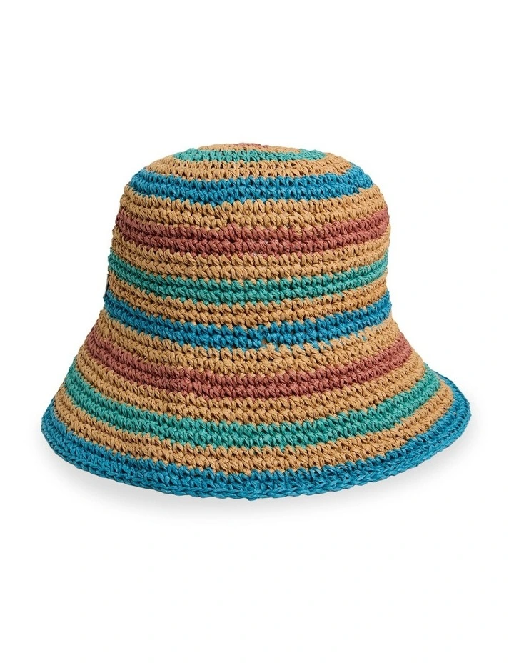 Dunes Straw Bucket Hat In Blue Moon image 2