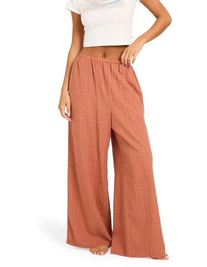 Costa Check Pants In Chutney image 1