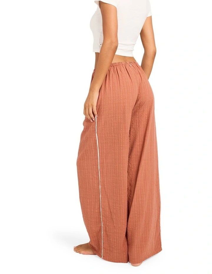 Costa Check Pants In Chutney image 2