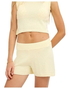 Golden Shorts In Lemon Drop