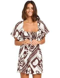 Cowrie Mini Dress In Coconut Milk