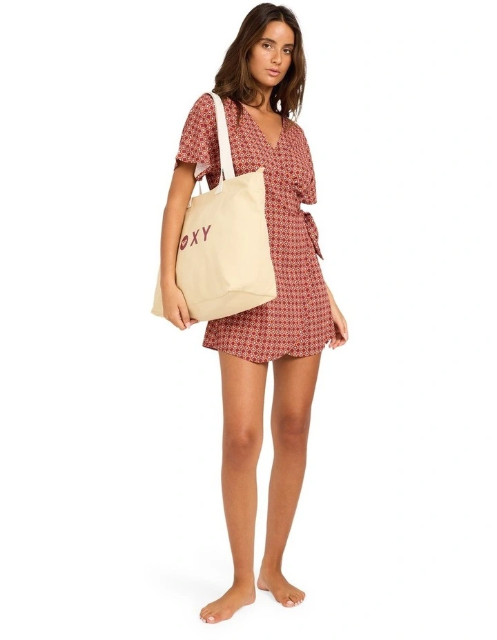 Aurora Wrap Mini Dress In Dusty Orange image 5