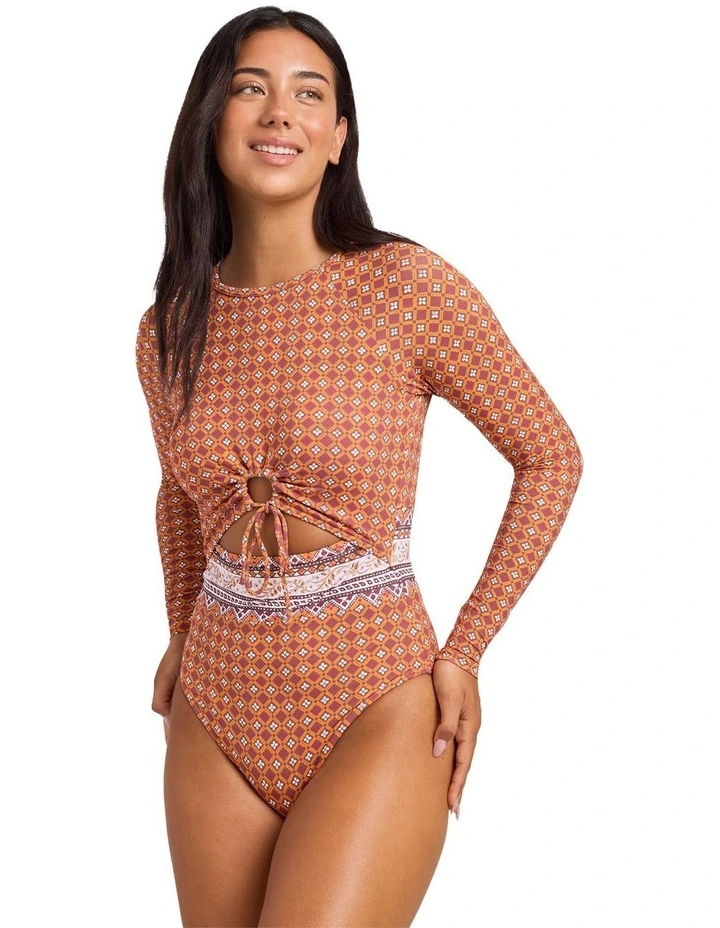 Aurora Fashion One Piece Rashguard In Dusty Orange image 1