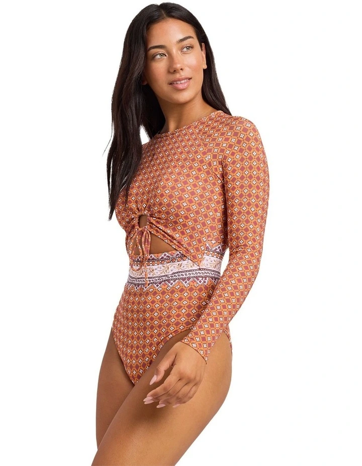 Aurora Fashion One Piece Rashguard In Dusty Orange image 3