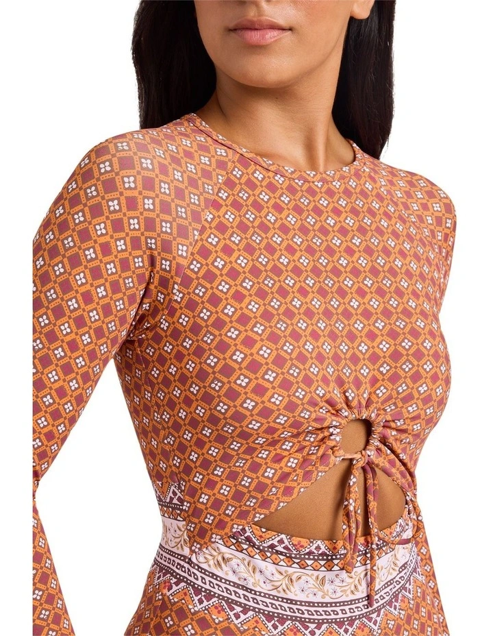 Aurora Fashion One Piece Rashguard In Dusty Orange image 4