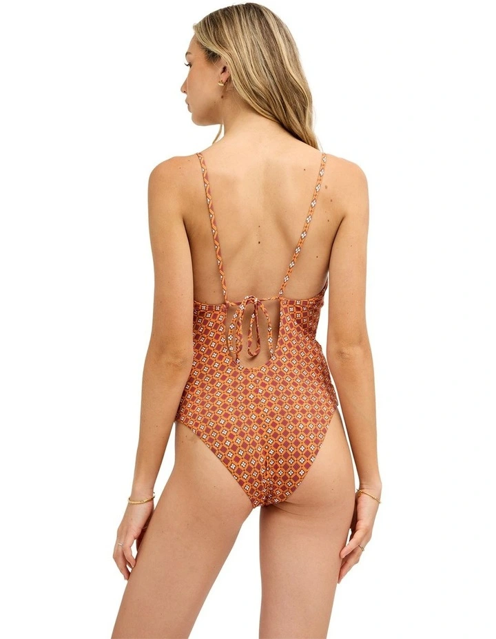 Aurora Mod One Piece Swimsuit In Dusty Orange image 2