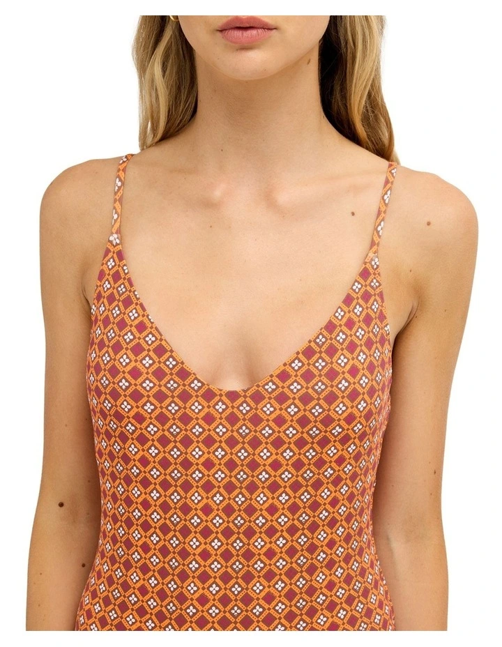 Aurora Mod One Piece Swimsuit In Dusty Orange image 4
