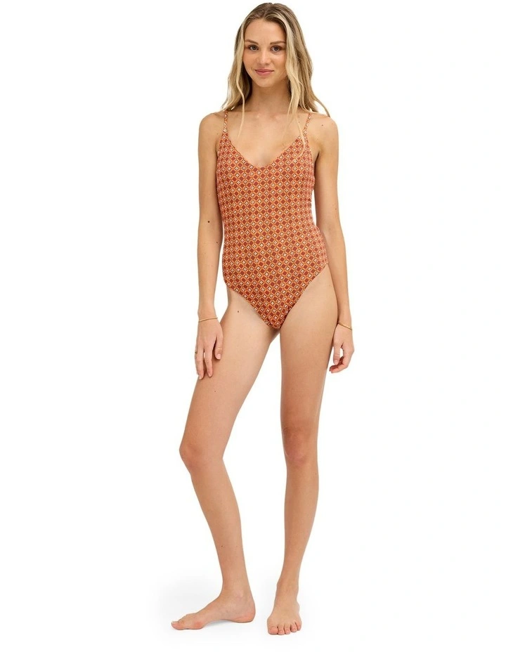 Aurora Mod One Piece Swimsuit In Dusty Orange image 5