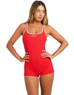 Aruba Field Boyleg One Piece Swimsuit In High Risk Red